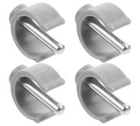 Homoyoyo 4Pcs Walking Stick and Crutch C-Shape Clamp Clips Universal Non-Slip Attachments Compatible Standard 22Mm Tubes Easy Removal Gray