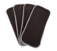 Homoyoyo 4pcs Washable Diaper Inserts Reusable Diaper Inserts Pads 5-Layer Coffee Bamboo Charcoal Fibre and Microfiber High Absorbing Leak Protection and Nappies Babies On-the-go Changes