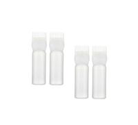 Homoyoyo 4Pcs White Hair Dye Applicator Bottles with Comb Head for Even Hair Coloring Salon Hairdressing Tools for Root Application and Scalp Treatments