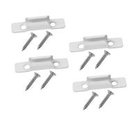Homoyoyo 4pcs White Zinc Alloy Window Latch Keeper Heavy Duty Sash Lock for Sliding Casement Rv Windows Fit Secure Locking Mechanism Easy Installation
