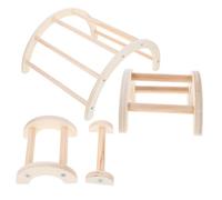 Homoyoyo 4pcs Wooden Parrot Perches Claw Grinding Stick, Natural Bird Standing Rod Set for Chickens and Parakeets, Hen Roosting Ladder Suitable for Birdcage Accessories in Home or Farm Use