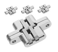 Homoyoyo 4pcs Zinc Alloy Hidden Hinges Miniature Cabinet Hardware with Fold for Small Jewelry Boxes Craft Projects and Furniture DIY Enthusiasts