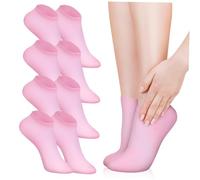 Homoyoyo 5 Pairs Silicone Foot Socks Gel Moisturizing Socks for Women Soft Elastic Spa Foot Care Deep Moisture Preservation Comfortable Use