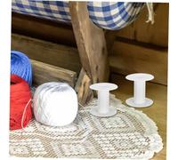 Homoyoyo 5 Pcs Plastic Wire Spools Cord Organizer Sewing Machine Spools for Embroidery Thread Yarn Ribbon Crafts White Bobbins for Neat Winding and Storage