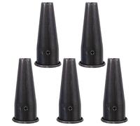 Homoyoyo 5 Pcs Steel Handle Connector Sleeve for Garden Hoe and Rake, 1.6' X 4' Tapered Ferrule Replacement for Wooden Tool Handles, Manual Weeder Accessory for Garden Tool Repair