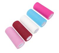 Homoyoyo 5 Rolls Polyester Tulle Roll Mesh Yarn with Comfortable Touch and Easy Storage for Crafts and Baskets Decor for Party Decorations