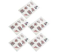 Homoyoyo 5 Sets Portable Uk Flag Face Stickers Soccer Match Temporary Tattoos Decorative Fake Tattoos Stickers for Fans and Practical Sport Event Accessories