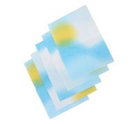 Homoyoyo 5 Sheets Rainbow Gradient Textured Flower Paper Wrap Large Tear-resistant Wrapping Paper for Bouquets and Packaging