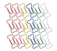 Homoyoyo 50 Pcs Bone Shaped Paper Clips Made of Pet and Steel Wire, Decorative Element for Workspace and School, Unique Design Enhancing Efficiency and Fun for Dog Lovers and Stationery