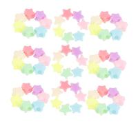 Homoyoyo 500Pcs Plastic Star Charms Large Loose Beads for DIY Bracelet Necklace Jewelry Making Rainbow Color Lightweight Craft Supplies