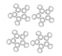 Homoyoyo 50pcs 8 Figure Buckle Connecting Piece Wire Cube Connectors Metal Connector Mounting Clips Countertop Fasteners Stainless Steel Silver