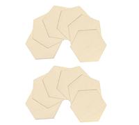 Homoyoyo 50pcs Beech Wooden Hexagonal Pieces for DIY Creative Handcrafts and Wedding Decorations, 40mm Beige Wood Embellishments for Crafting and Ornament Projects