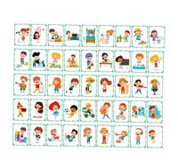 Homoyoyo 50pcs Behavior Punch Cards Classroom Reward System Affirmation Cards for Early Education Encourage Self Discipline Cognitive Development Positive Social Skills