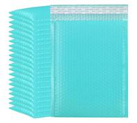 Homoyoyo 50pcs Blue-Green Padded Self-Seal Envelopes 15x20+4cm Thick Bubble Packaging Bags for Small Business Shipping and Jewelry Mailing