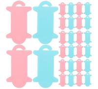 Homoyoyo 50pcs Convenient Yarn Bobbins Plastic Thread Holders Cross Stitch Bobbin Organizer Assorted Color for Sewing Work and Craft Projects