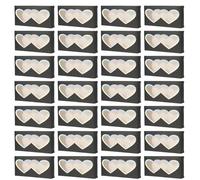 Homoyoyo 50pcs Empty Eyelash Organizer Paper Eyelash Box Heart-shaped Lash Packaging Case Safe and Clean Storage Practical Design for Home Use