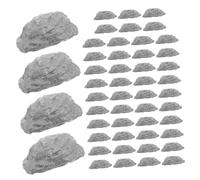 Homoyoyo 50pcs Faux Landscape Rocks Durable Miniature Stones for Model Train Scenery Fairy Garden Terrarium Sand Table Diorama Props and Home Decorative Accents