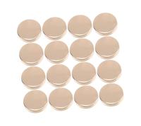 Homoyoyo 50pcs Flat Gold Metal Buttons for Sewing Round Blazer Coat Replacement Snap Fasteners Vintage Style for Jackets Suits Crafts DIY Event Outfits