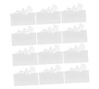 Homoyoyo 50pcs Floral Wedding Place Cards with Rose Cutout Printable Tented Table Name Tags for Dinner Banquets and Party Seating Durable Premium Elegant Handwritten Invitations