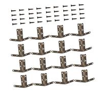 Homoyoyo 50Pcs Household Jewelry Box Hinges Metal Brackets with Strong Buffering Easy Installation Accessories for Small Boxes Cabinets and Decorative Cases in Antique Bronze