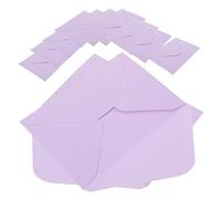 Homoyoyo 50Pcs Light Purple Invitation Card Envelopes Multi Function Wedding Party Blank Students Letter Holders Practical for Greeting Cards and Special Occasions