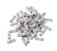 Homoyoyo 50pcs Nail Sanding Bands for Nail Drill Grit White Mini Sanding Bands for Manicure Pedicure Art Removal and Polishing File for Salon Use