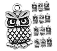 Homoyoyo 50pcs Owl Hanging Pendants Charms Diy Necklace Bracelet Accessories Jewelry Making Owl Decorations for Craft Projects