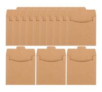 Homoyoyo 50pcs Paper CD Sleeves CD Envelopes Kraft Paper Convenient for Easy Access Tear-resistant Storage for Office and Reference Room Light Brown