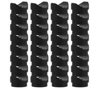Homoyoyo 50pcs Plastic Curved Washers for Walker, Walker Accessories, Black Plastic, Anti-Slip, Round Pipe, Home Use and Rehabilitation Centers
