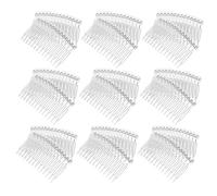 Homoyoyo 50pcs Plastic Hair Combs Teeth Fine Parting Comb Wedding Decorative Side Updo Twist Bun Accessories for Women Hair Styling