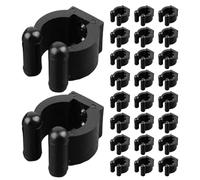 Homoyoyo 50pcs Portable Fishing Rod Clips Plastic Double-hole Fish Pole Holders Wall Mount Storage Rack for Outdoor Fishing and Sports Equipment Organizer