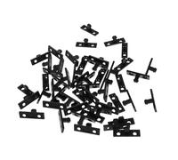 Homoyoyo 50pcs Push-button Plastic Lock Buckles for Trash Can, Clip Latches for Garbage Bin, Black Replacement Parts for Kitchen and Bathroom Waste Bins