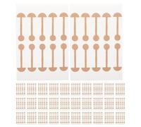 Homoyoyo 50pcs Self-adhesive Nose Strips for Shaping and Shrinking, Breathable Elastic Fabric Patches with Continuous Support, Beige Nose Shaping Stickers for Daily Use