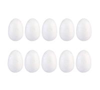 Homoyoyo 50pcs White Easter Eggs for Craft Projects Solid Eggs for Family Fun and Decorations for Festivals and Creative Activities
