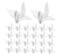Homoyoyo 50pcs White Origami Paper Cranes Lightweight Handmade Crane Decorations for Wedding Party Birthday Shower DIY Garlands Cultural Symbolism Practical Indoor Outdoor Use