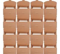 Homoyoyo 50pcs Window Greeting Card Box Kraft Paper Card Organizer Box Rectangle Shape Unique Design Elegant Style Showcase Contents for Special Occasion and Holidays