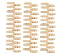 Homoyoyo 50pcs Wooden Clothes Toggle Buttons for Sewing Coats and Cardigans Durable Double Olive Shape Buttons for Sweaters and Craft Projects Easy to Sew Replacement Accessories