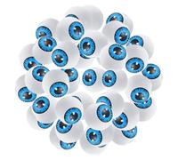 Homoyoyo 50pcs Wooden Eyeball Beads Large Hole Beads Pre-drilled Hole Easy Threading White Creative Delicate Wood for Garland Making Decoration