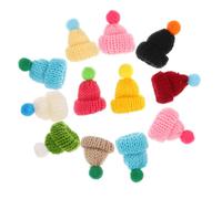 Homoyoyo 55pcs Mini Knitting Hats for DIY Crafts Handmade Woolen Yarn Mini Hat Decor Practical Accessories for Children School Classroom Crafts Projects and Handmade Random Color