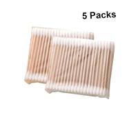 Homoyoyo 5Pack Double Ended for Ear Cleaning and Makeup Application Soft Cotton Tips Sturdy Sticks for Easy Use and Sanitation