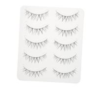 Homoyoyo 5pairs Natural False Eyelashes Sharp Tip Design Chic Makeup Accessories for Girls Band Dense Strip Lashes for Fashion Eye Makeup