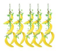 Homoyoyo 5Pcs Artificial Banana Hanging Strings Foam Farmhouse Décor Photo Props for Home Kitchen Garden Party Decorations