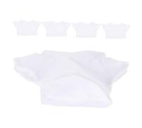 Homoyoyo 5pcs Bear Doll Clothing Soft Plush T-shirts with Classic Stuffed Animal Design for Bears Comfortable Round Neck Shirts Clothes for Plushies