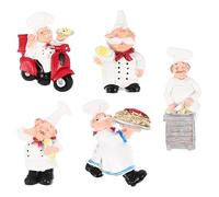 Homoyoyo 5Pcs Cartoon Chef Fridge Magnets Resin Kitchen Decor with Mixed Styles Festive Refrigerator Charms for Home and Office Magnetic Stickers Practical and Decorative