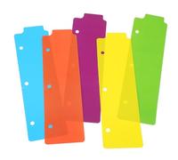 Homoyoyo 5Pcs Colored Binder Dividers Detachable Tabs Ring Notebooks Household Index Separators Abs Material for Daily Organization and Quick Reference
