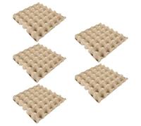 Homoyoyo 5pcs Egg Trays Paper Pulp Egg Holder for Refrigerator Reusable Protective Case Beige Convenient to Use Not Easy to Break Suitable for Kitchen Storage