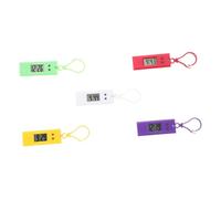 Homoyoyo 5pcs Electronic Keychain Pocket Watches Digital Clip-on Keyring for Students Kids Exam Use Random Color Small Portable Hanging Watches