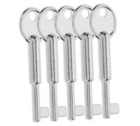 Homoyoyo 5pcs Emergency Button Switch Key Universal Emergency Stop Button Key Replacement Stop Switch Industrial Fire Alloy Silver