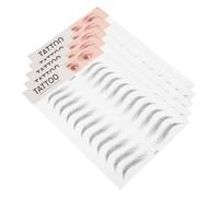 Homoyoyo 5pcs Eyebrow Stickers Hair-like Natural Looking Temporary Brow Transfers for Women Realistic Black Simulated Eyebrow Tattoo Enhancer for Sparse Uneven Brows