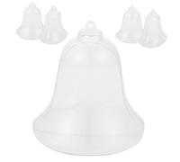 Homoyoyo 5pcs Fillable Transparent Bell Ornaments for Christmas Tree Hanging Decorations DIY Clear Xmas Boxes for Candy Gifts Party Decor and Crafting